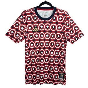 NWT Adidas x Marvel Captain America MLS Soccer Jersey Mens Size Small (HT3237)